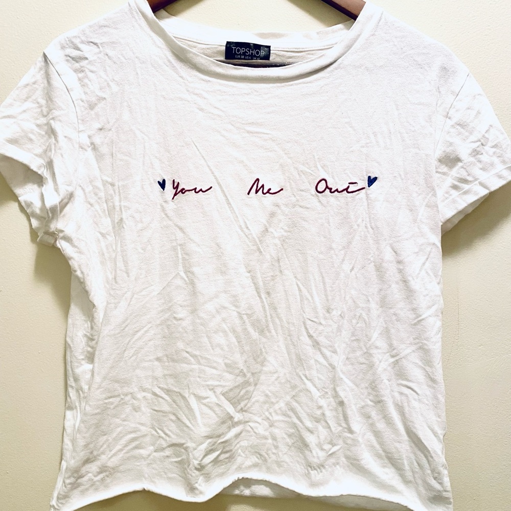 Topshop French white tee